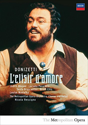 Luciano Pavarotti Donizetti L'elisir D'amore Rescigno Metropolitan 