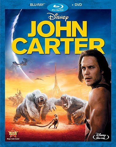 John Carter Kitsch Collins Dafoe Blu Ray Ws Pg13 Incl. DVD 