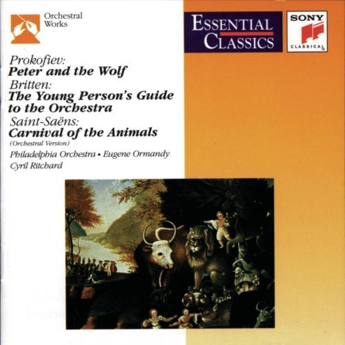 Prokofiev Britten Saint Saens Peter & Wolf Young Person's Gu Frank (pno) Kallir (pno) Ormandy Philadelphia Orch 