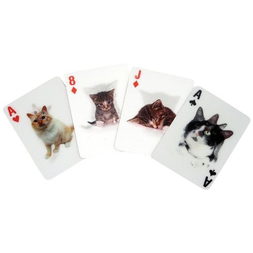 Kikkerland 3D Playing Cards Cats
