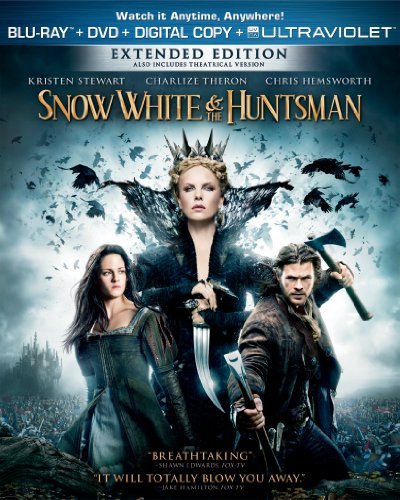 Snow White & The Huntsman Stewart Theron Hemsworth Blu Ray DVD Pg13 