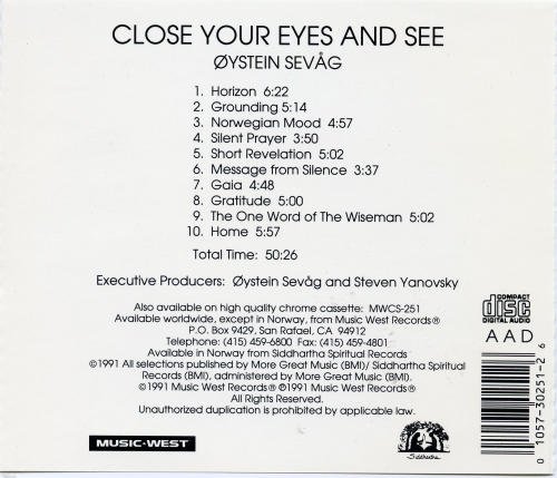 Oystein Sevag/Close Your Eyes & See