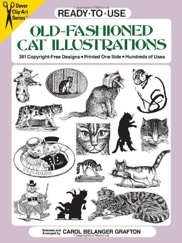 Carol Belanger Grafton Ready To Use Old Fashioned Cat Illustrations 