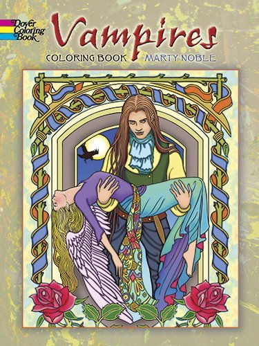 Marty Noble/Vampires Coloring Book@Green
