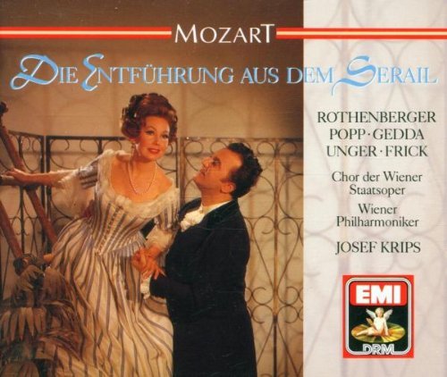 W.A. Mozart Abduction From Seraglio Rothenberger Popp Gedda Frick Krips Vienna Po & Chor 