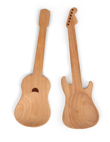Wood Utensils/Guitar Set Of 2