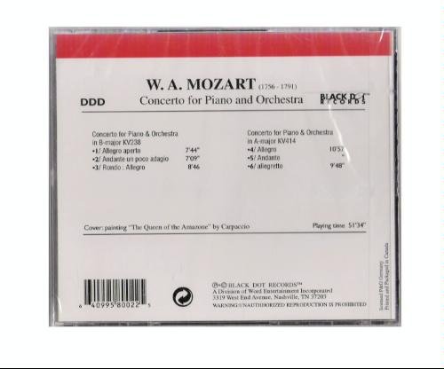 W. A. Mozart/Concerto For Piano And Orchestra No. 6 B Major Kv
