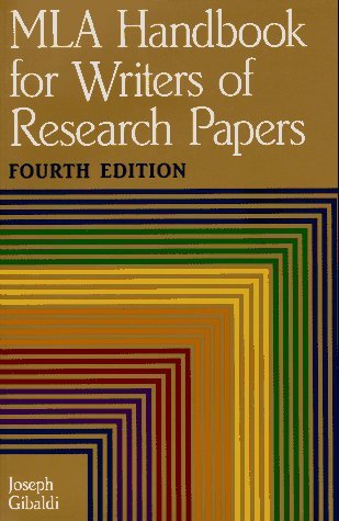 Joseph Gibaldi/Mla Handbook For Writers Of Research Papers