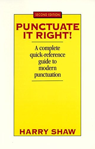 Harry Shaw/Punctuate It Right@0002 EDITION;