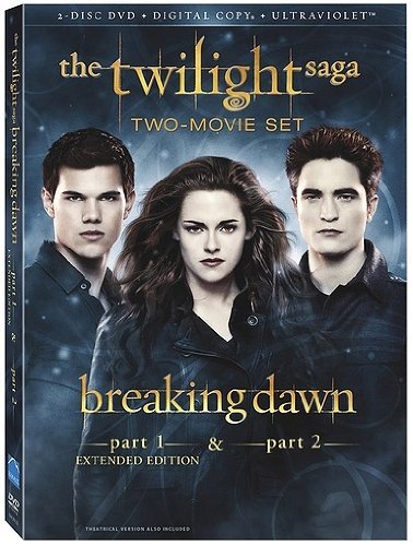Twilight: Breaking Dawn Parts 1 & 2/Pattinson/Stewart/Lautner@Dvd@Pg13/Ws