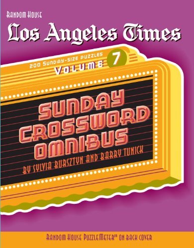 Barry Tunick Los Angeles Times Sunday Crossword Omnibus Volume 