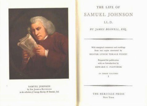 James Boswell The Life Of Samuel Johnson 