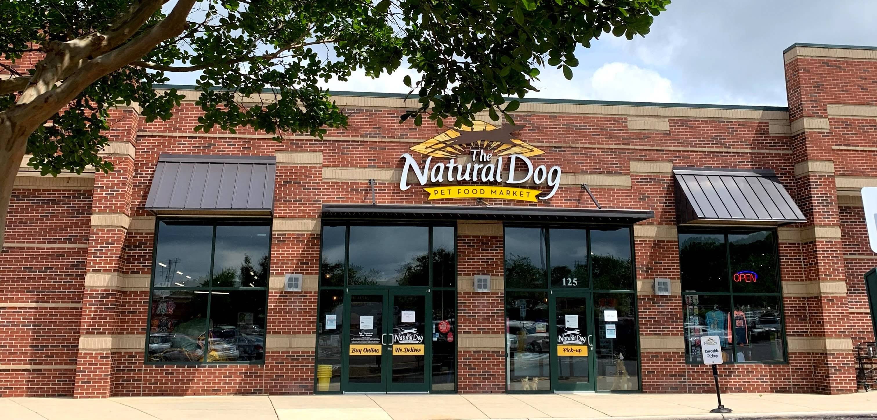 Image of storefront at the Natural Dog