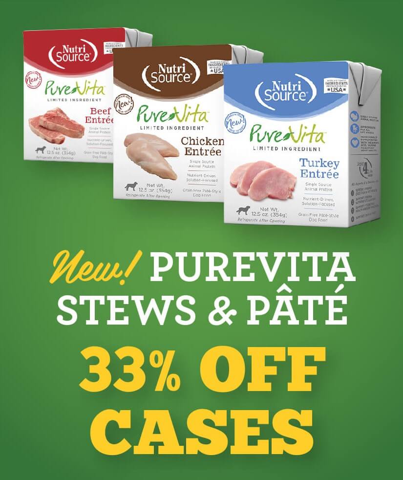 Happy Holidays - 33% Off Cases New Purevita Stews and Pate