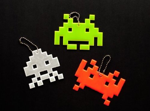 Keychain/Space Invaders - Reflective