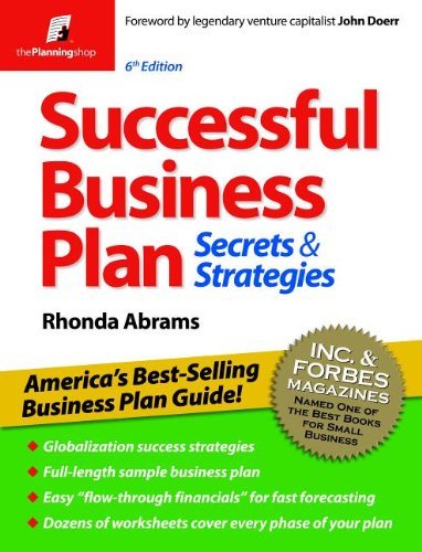 Rhonda M. Abrams Successful Business Plan Secrets & Strategies 0006 Edition; 