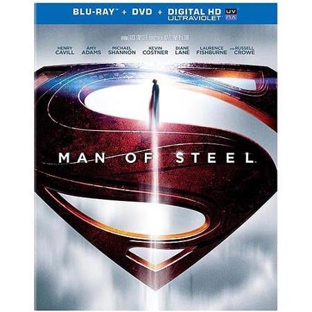 Man Of Steel Cavill Adams Shannon Costner Blu Ray Uv DVD 