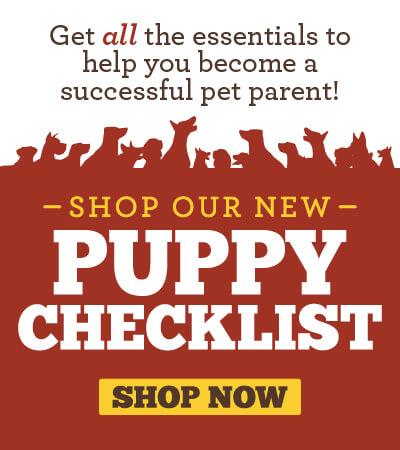 Get all the essentials to help you become a successful pet parent! Shop Our New Puppy Checklist.