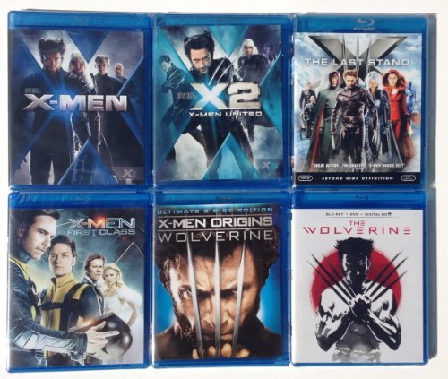 Hugh Jackman Halle Barry Ian McKellen Anna Paquin/X-Men 1-6 Blu Ray Bundle