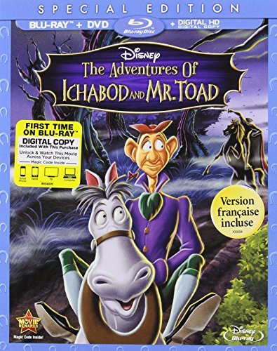 Adventures Of Ichabod & Mr Toad Disney Blu Ray DVD 