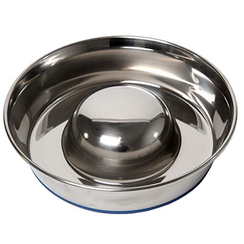 OurPets Slow Feed Dog Bowl - Durapet Premium Stainless Steel