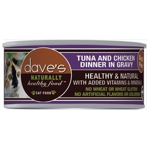 Dave's Naturally Healthy Grain Free Canned Cat Food Ahi Tuna & Chicken Dinner