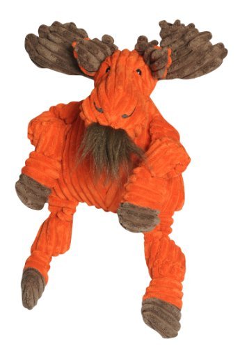 HuggleHounds Dog Toy - Plush Corduroy Durable Knotties Moose