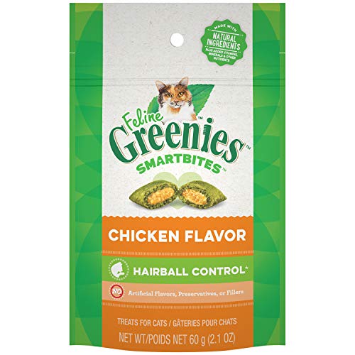 Greenies Cat Treats - Smartbites Hairball Control - Chicken