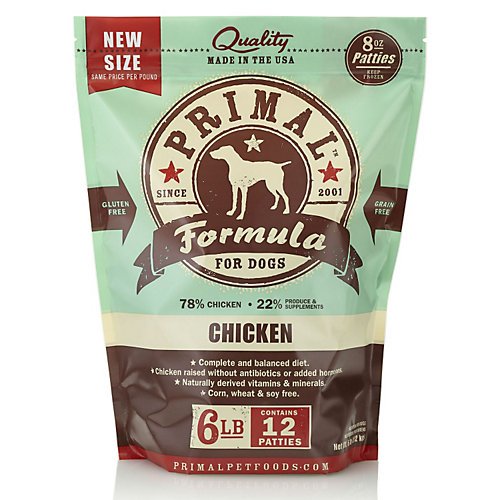 Primal Frozen Dog Food -Patties - Chicken
