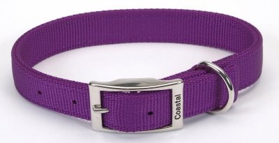 Coastal Double-Ply Dog Collar-Purple