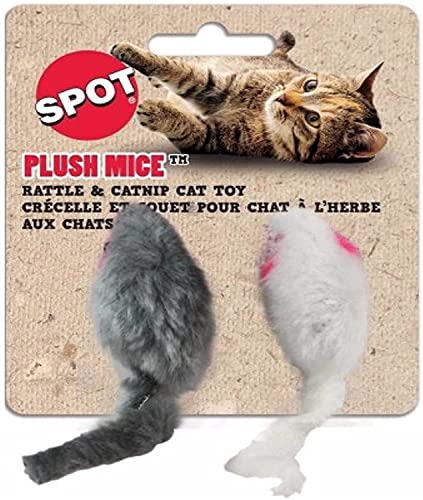 Plush Mice Rattle & Catnip Cat Toy-2 Pack