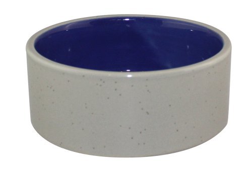 Ethical Pet Dog Dish - White & Blue Stoneware