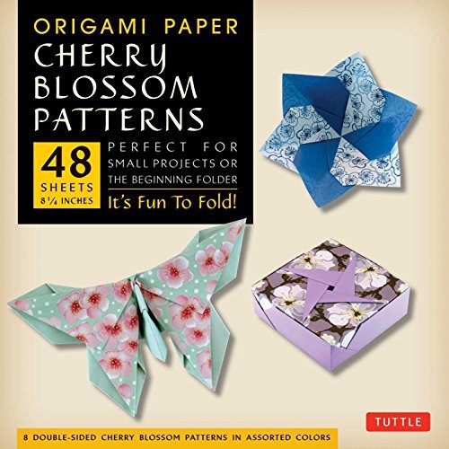 Tuttle Publishing/Origami Paper- Cherry Blossom Patterns Large 8 1/4@ Tuttle Origami Paper: High-Quality Double-Sided O@Edition, Origam
