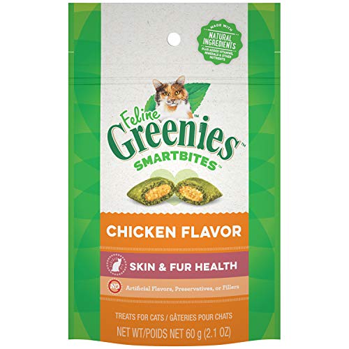 Greenies Feline SmartBites™ Skin & Fur Natural Cat Treats-Chicken Flavor