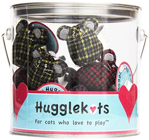 HuggleHounds Cat Toy - Hugglekats - Mouse with Catnip - Assorted