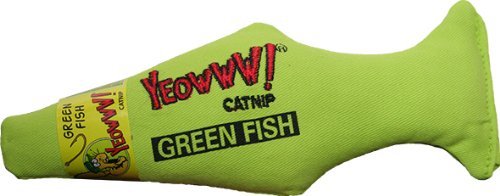 YEOWWW! Green Fish Catnip Cat Toy