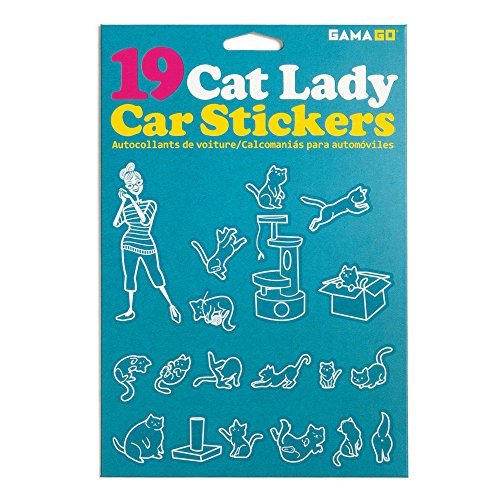 STICKER/CAT LADY CAR STICKERS