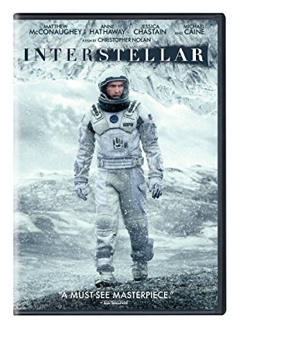 Interstellar Mcconaughey Hathaway Caine Chastain DVD Pg13 