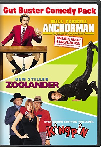Anchorman/Zoolander/Kingpin/Gut Buster Comedy Pack@Dvd