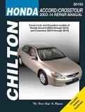 Editors Of Chilton Honda Accord 2003 12 & Crosstour 2010 14 