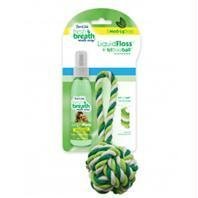 Fresh Breath by TropiClean TriFlossBall Plus Liquid Floss Dental Toy for Dogs