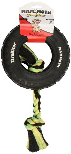 Mammoth Dog Toy - Tirebiter Tire with Rope