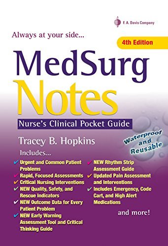 Tracey Hopkins Medsurg Notes Nurse's Clinical Pocket Guide 0004 Edition; 