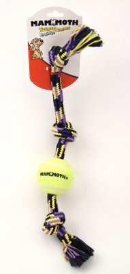 Mammoth Dog Toy - Braided Tug With Tennis Ball