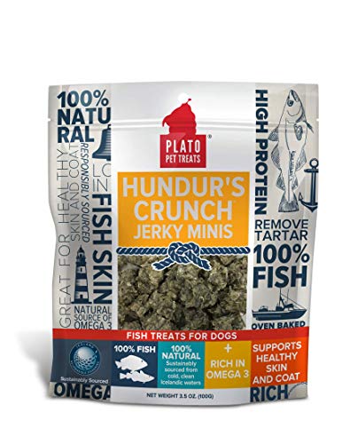 Plato Pet Treats Hundur's Crunch Jerky Minis Fish Dog Treats