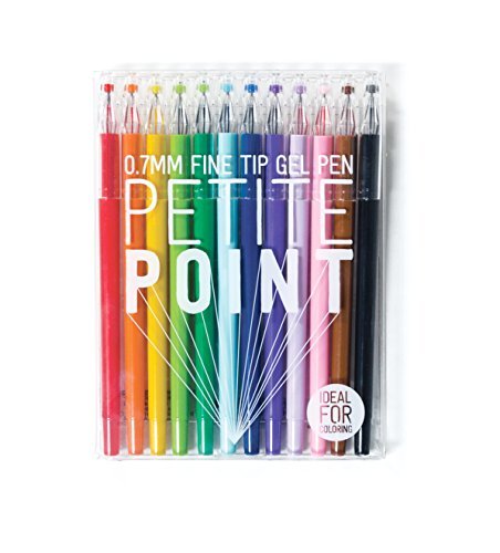 Gel Pens/Petite Point Fine Tip Gel Pens@Set Of 12