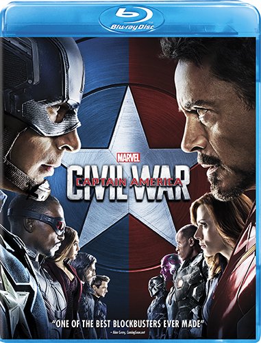 Captain America Civil War Evans Downey Jr. Blu Ray Pg13 