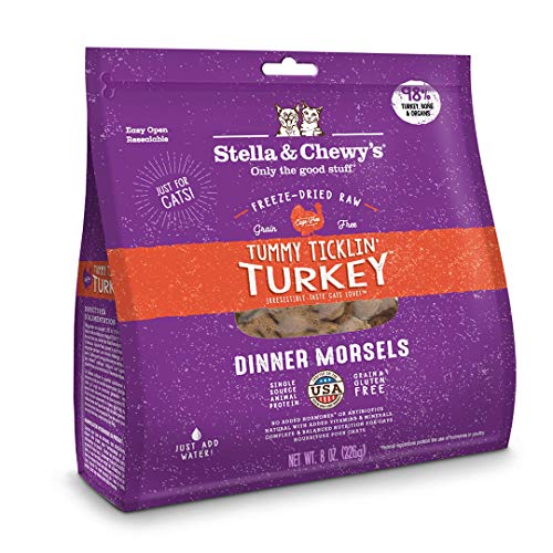 Stella & Chewy's Tummy Ticklin' Turkey Freeze-Dried Raw Dinner Morsels for Cats