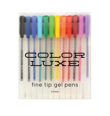 Gel Pens/Color Luxe Fine Tip Gel Pens