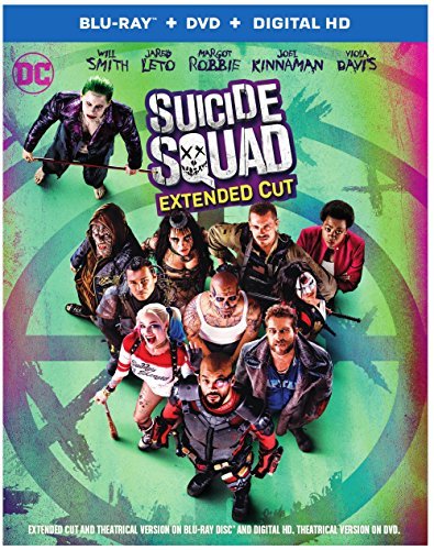 Suicide Squad Robbie Leto Smith Blu Ray DVD Dc Pg13 Extended Cut 